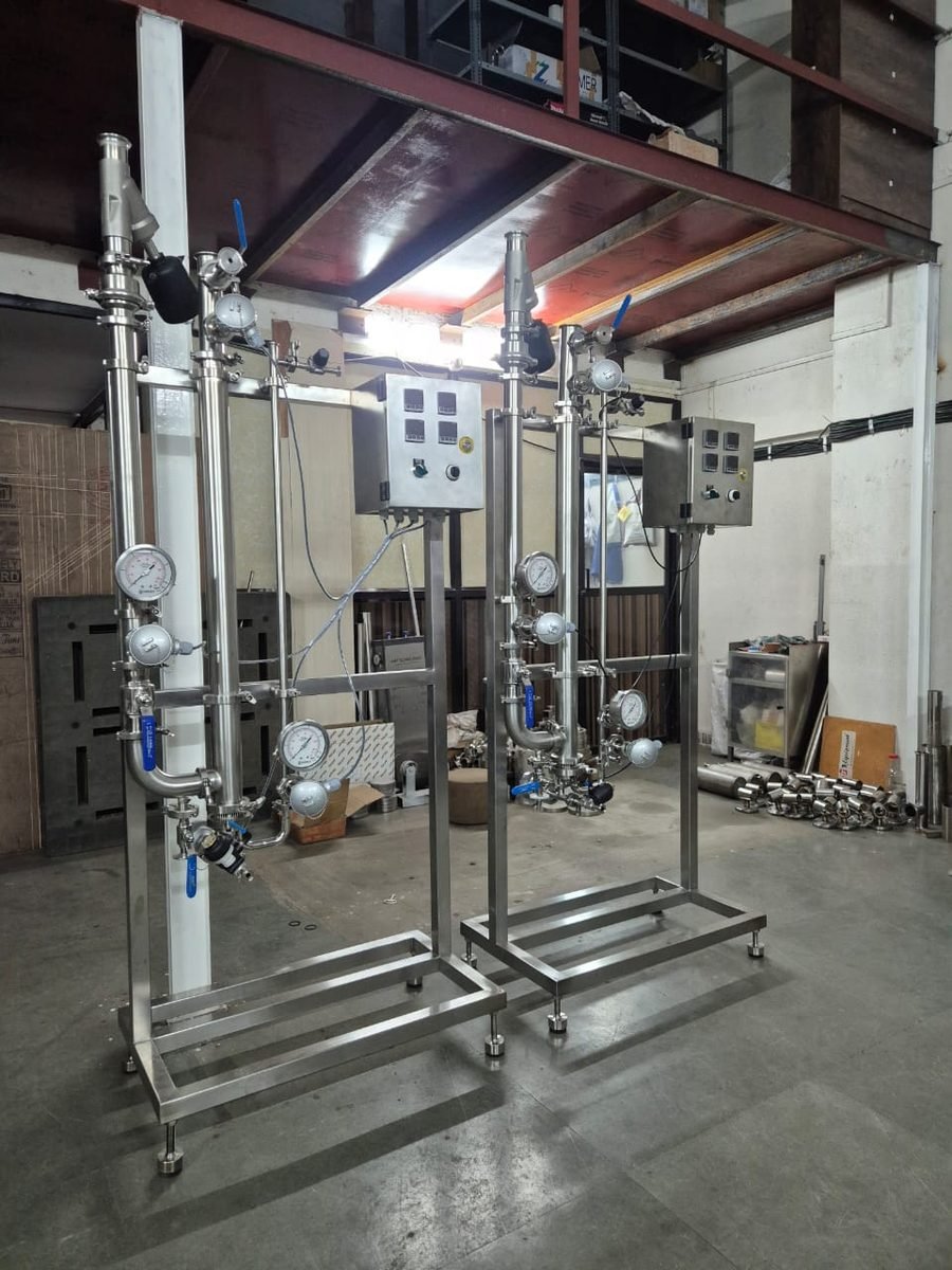 Fabricated SS304 skid-mounted POU cooler systems